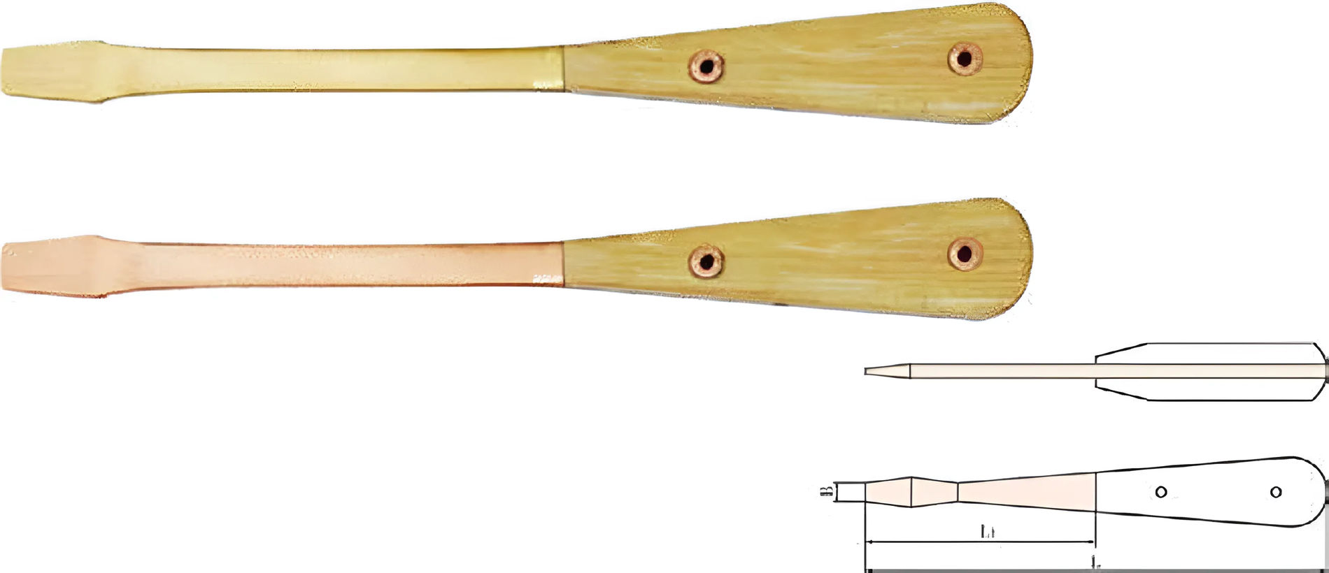 Отвертка монтажника SL 8х110 (общ.200мм) искробезопасный сплав AlCu 262-1002, HORTZ