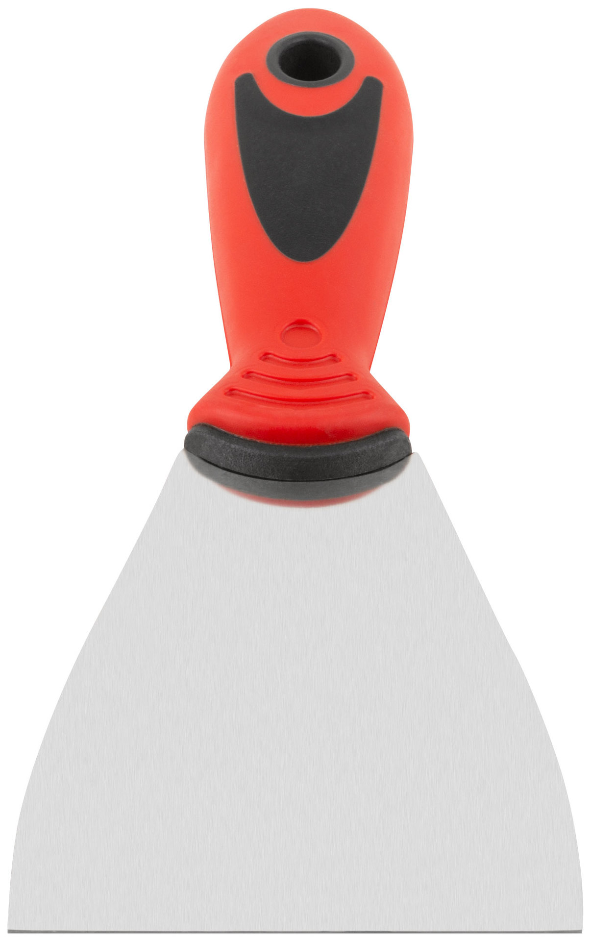 Шпатель, нерж.сталь, прорезиненная ручка 80 мм (06713)