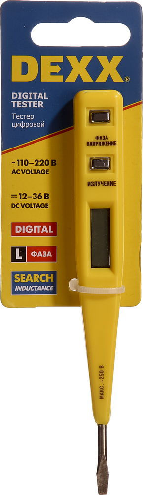 Тестер напряжения 12 - 220 В, 130 мм DEXX 45270