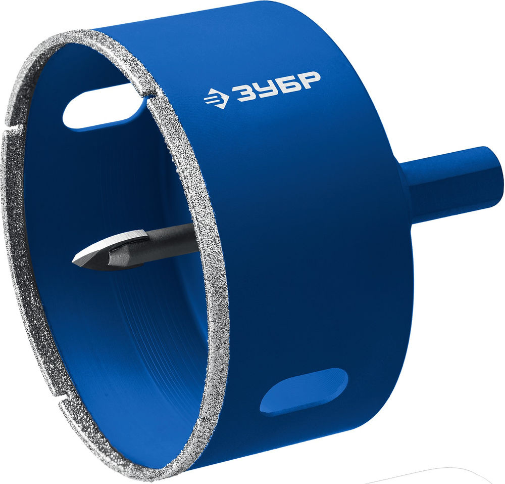 Коронка алмазная АГК, d 120 мм, центр. сверло, трехгранный хвост, Р60 ЗУБР Профессионал 29850-120