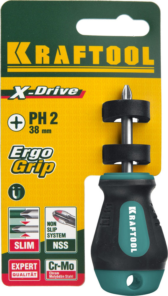 Отвертка PH2 x 38 Х-Drive KRAFTOOL 250072-2-038