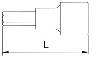 Головка торцевая с шестигранной вставкой 6 мм L=55 мм 1/2 Licota H4H006