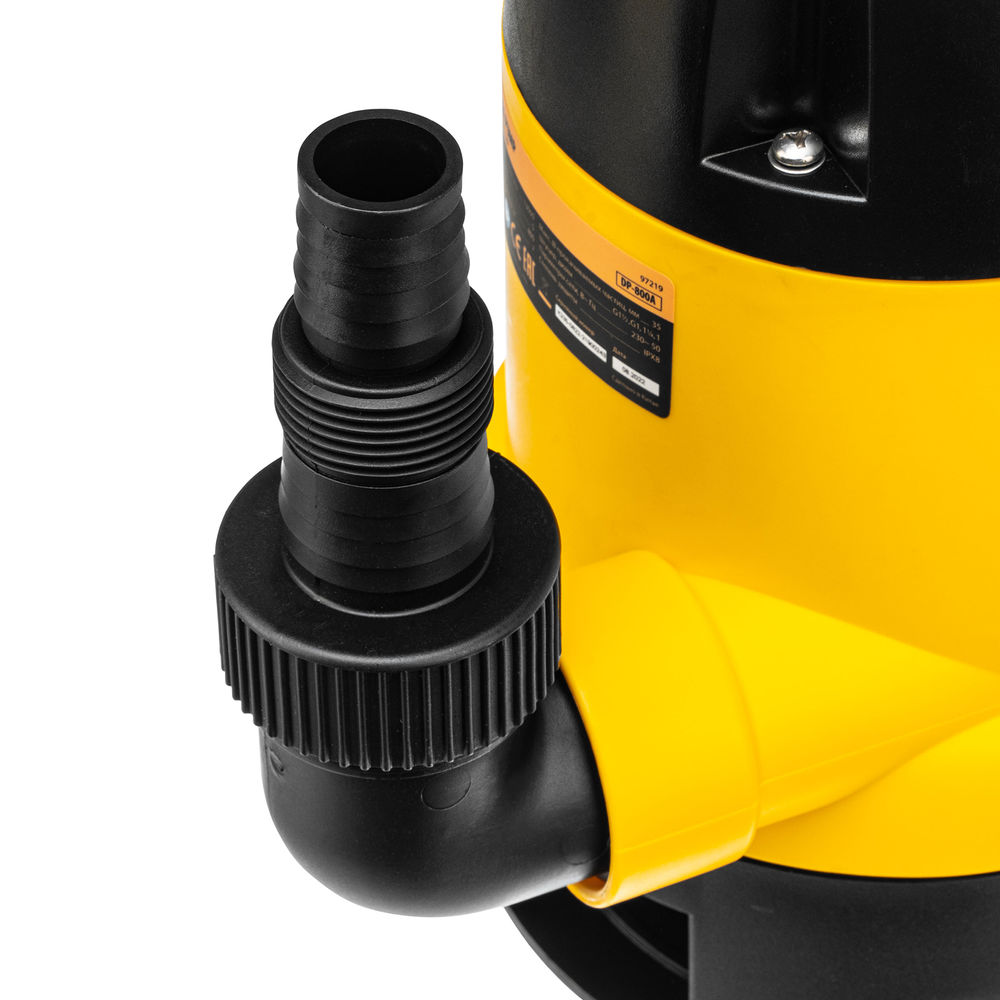 Дренажный насос DP800A, 800 Вт, подъем 5 м, 13000 л/ч Denzel (97219)