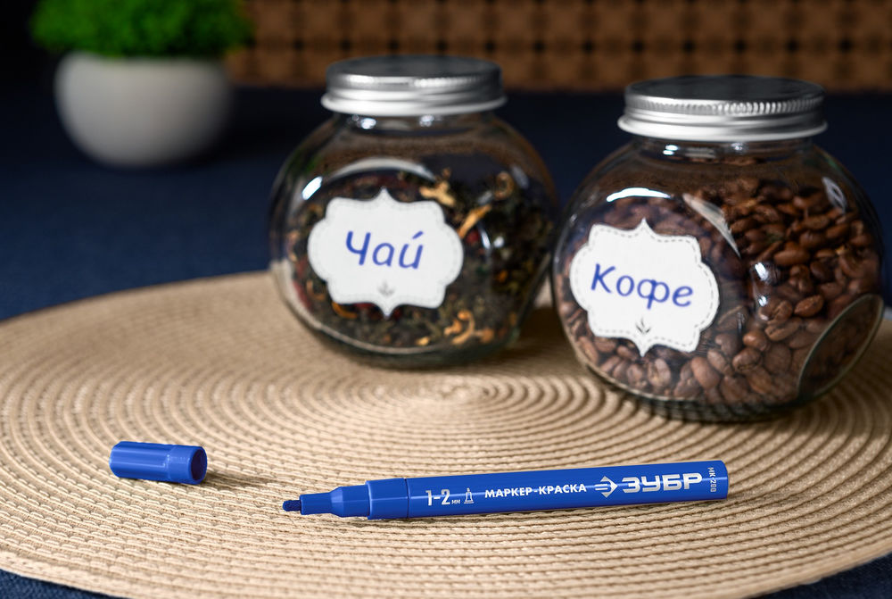 Маркер-краска МК-200 синий, 1 мм ЗУБР 06326-7