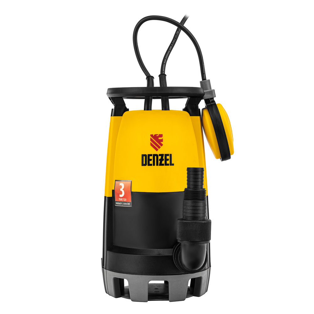 Дренажный насос для чистой и грязной воды DP450S, 450 Вт, напор 6 м, 12000 л/ч Denzel (97267)