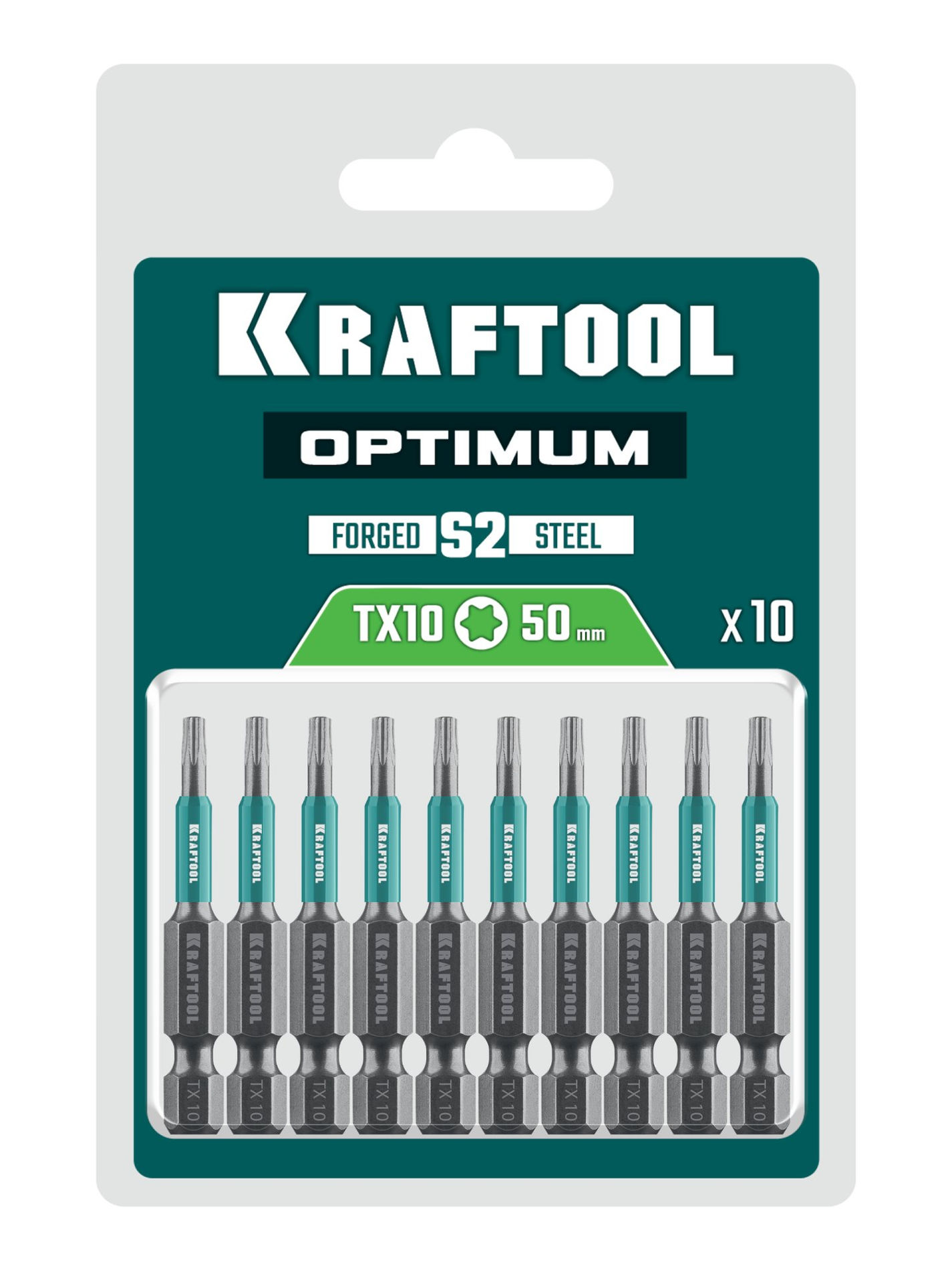 KRAFTOOL OPTIMUM TX 10, 50 мм, 10 шт, биты (26126-10-50-10)