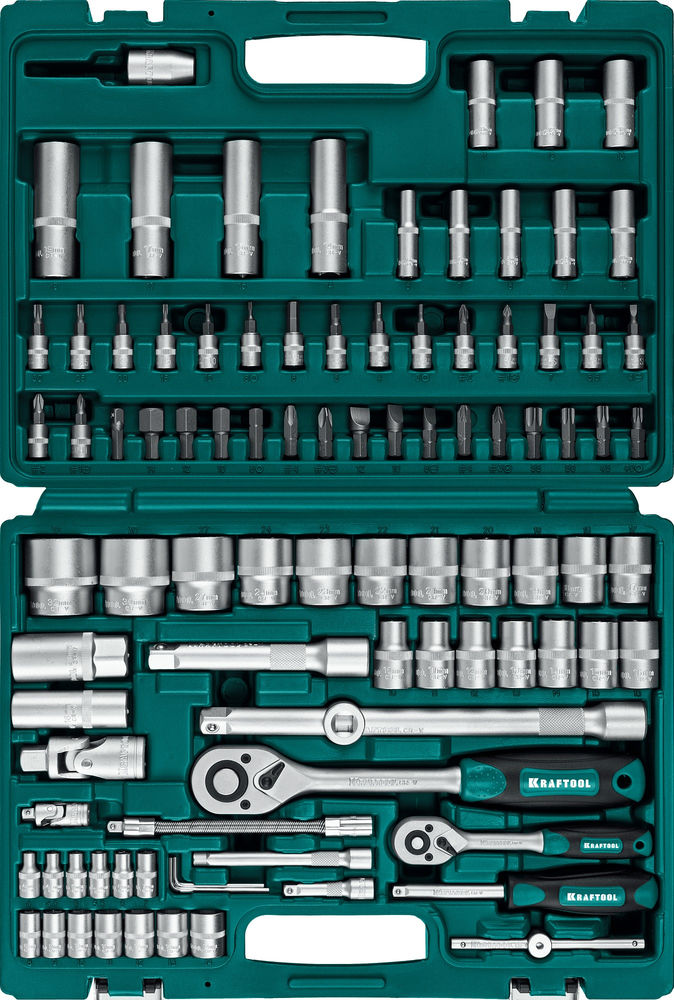 Набор инструмента универсальный 94 предм., (1/2+1/4) X-Drive 94 KRAFTOOL 27883-H95