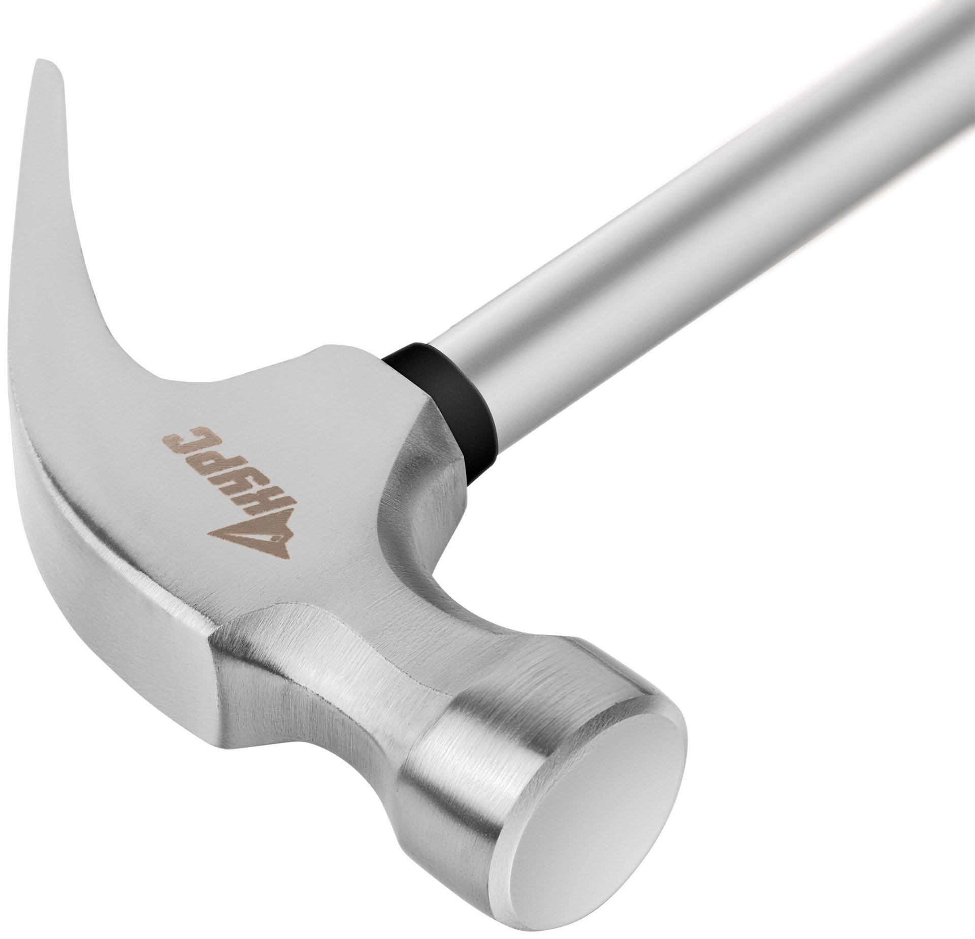 Молоток-гвоздодер, металлическая ручка, резиновая рукоятка 27 мм, 340 гр. (44612)