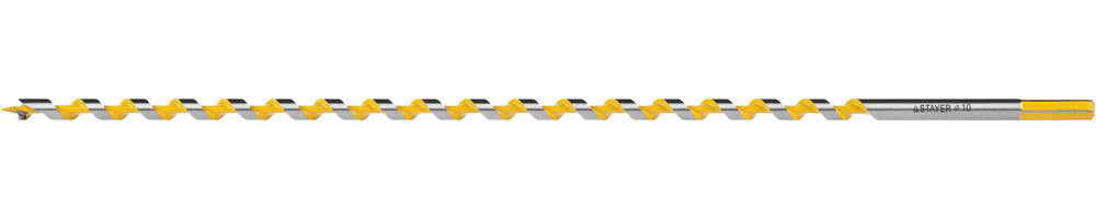 STAYER Spiral, 10 x 450/360 мм, шестигранный хвостовик, сверло левиса по дереву (29475-450-10)