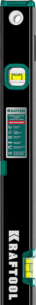 Магнитный уровень 400 мм, усиленный профиль, с зеркальным глазком KRAFTOOL 34785-40