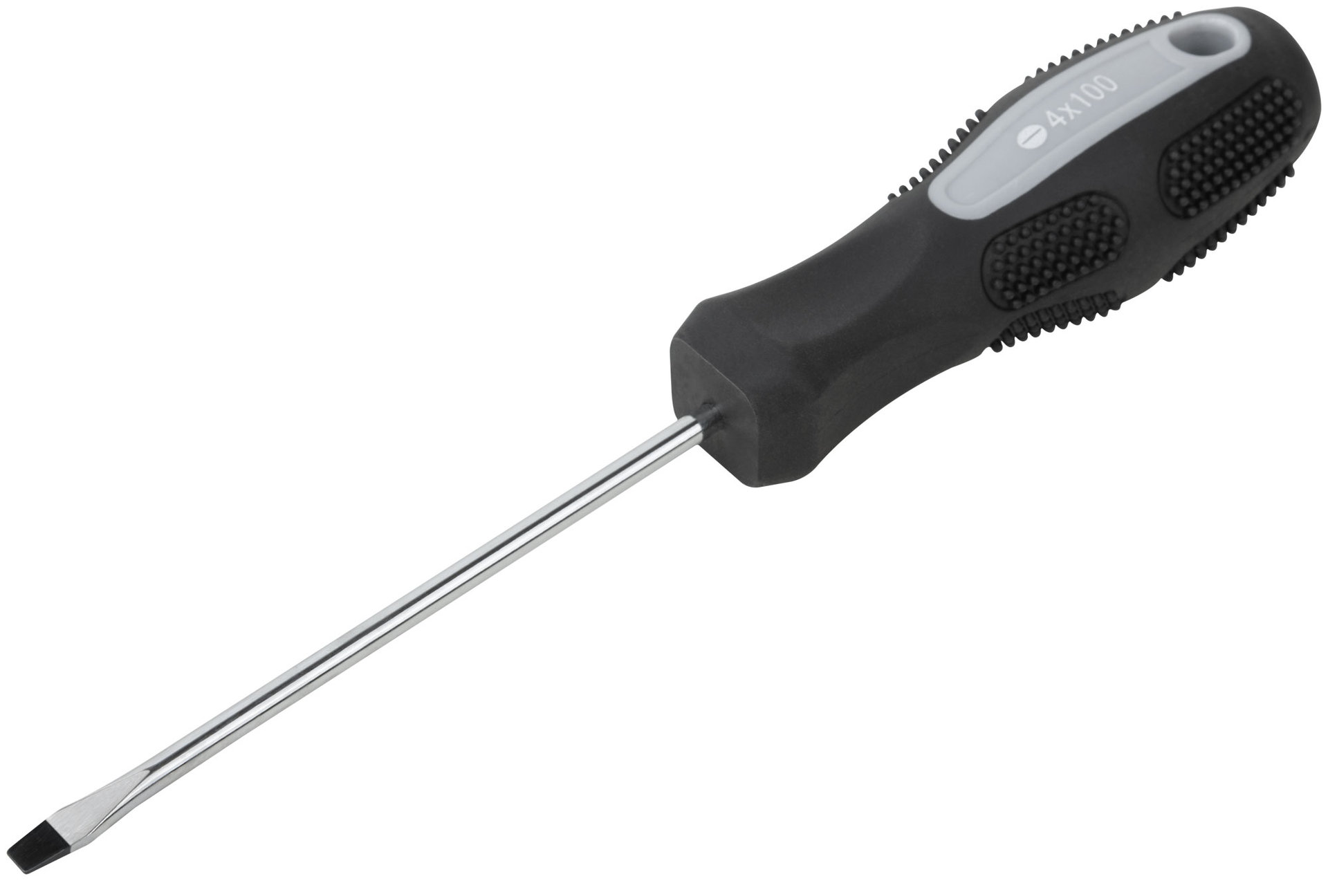 Отвертка Мастер, CrV сталь, прорезиненная ручка 4х100 мм SL (53782)