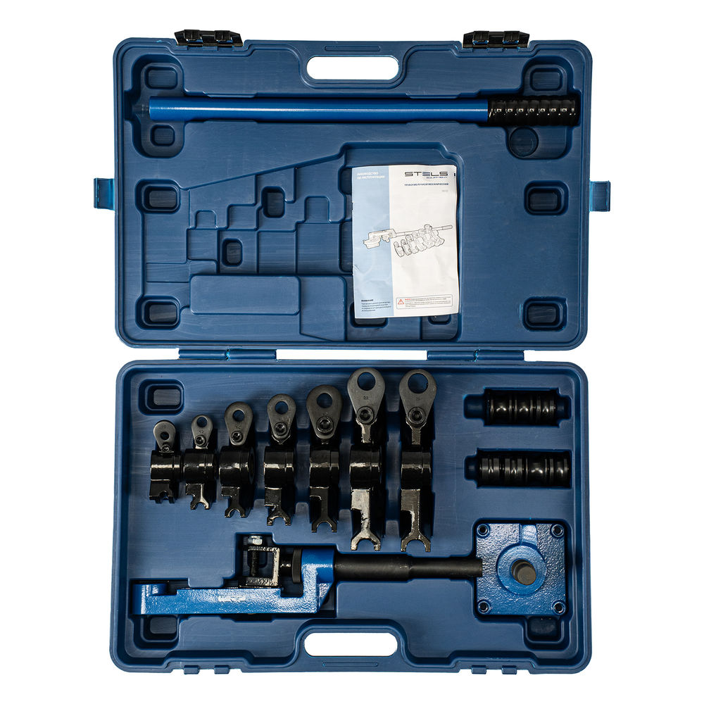 Трубогиб механический, башмаки 3/8-1, в пластиковом кейсе STELS (18112)