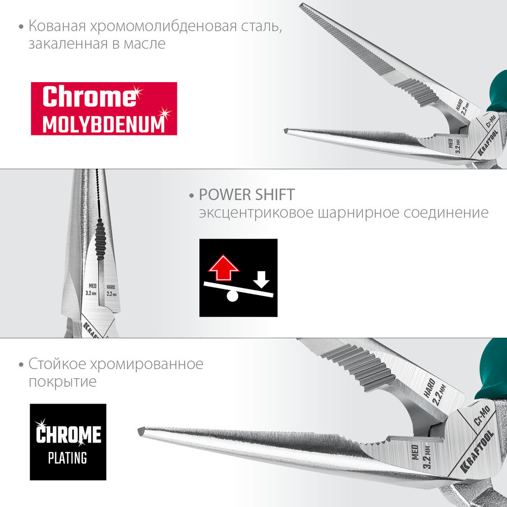 Набор губцевого инструмента, 4 предм. KRAFTOOL 22012