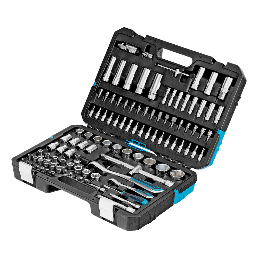 Набор инструментов, 1/4, 1/2, CrV, 120 зубьев, 109 предметов Gross