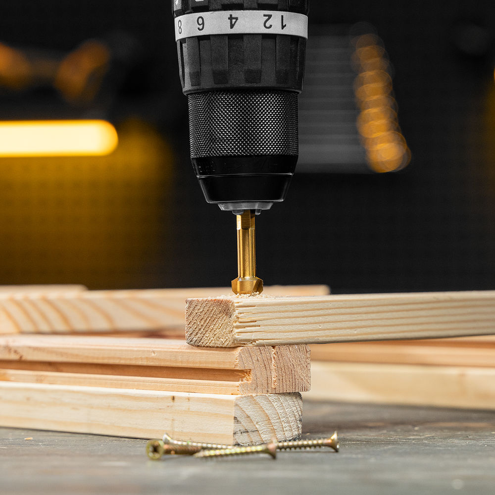 Набор зенковок, HSS, M3-M10, 6 шт, металл. кейс // Denzel (72313)