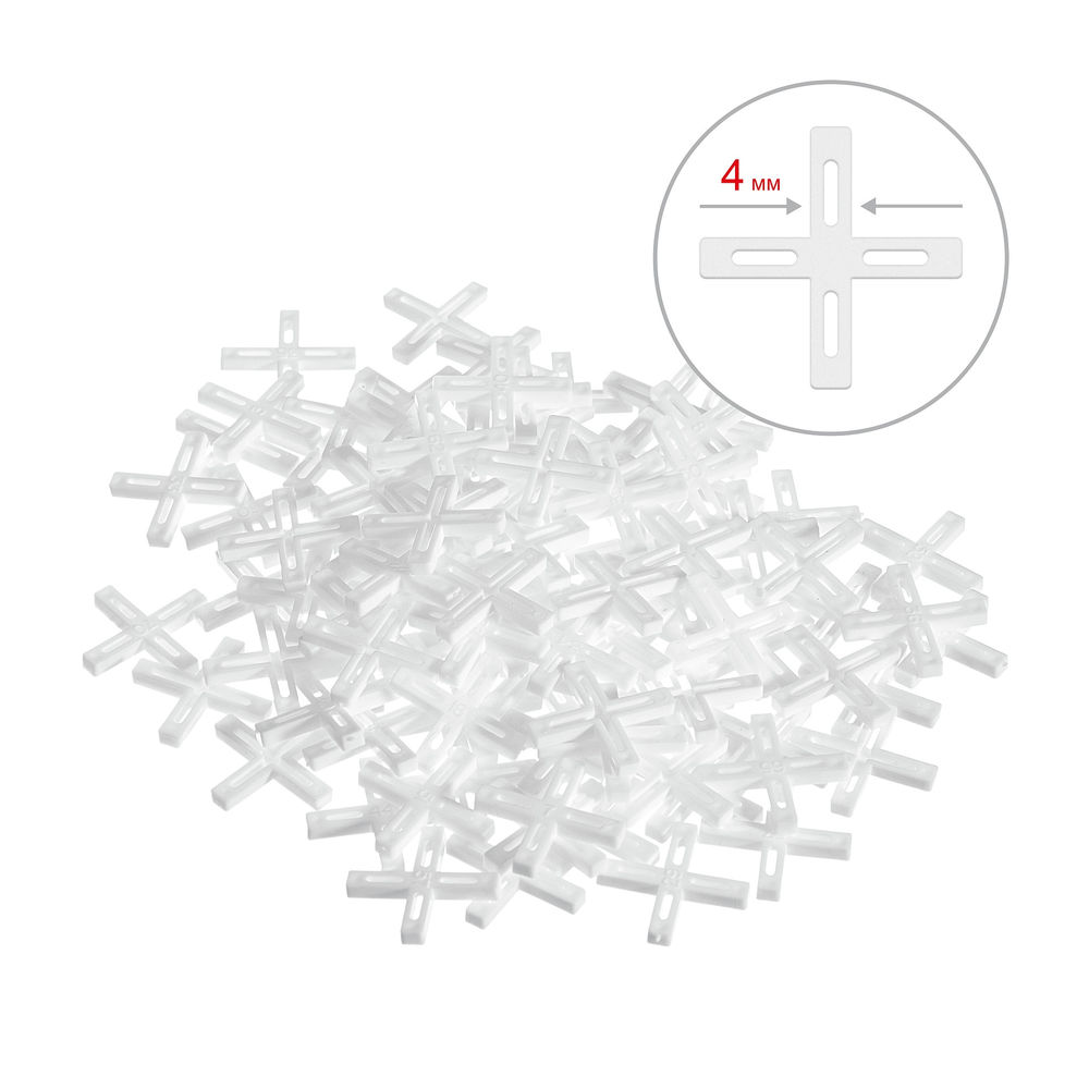 Крестики для плитки 4 мм, 100 шт ЗУБР 33811-4  