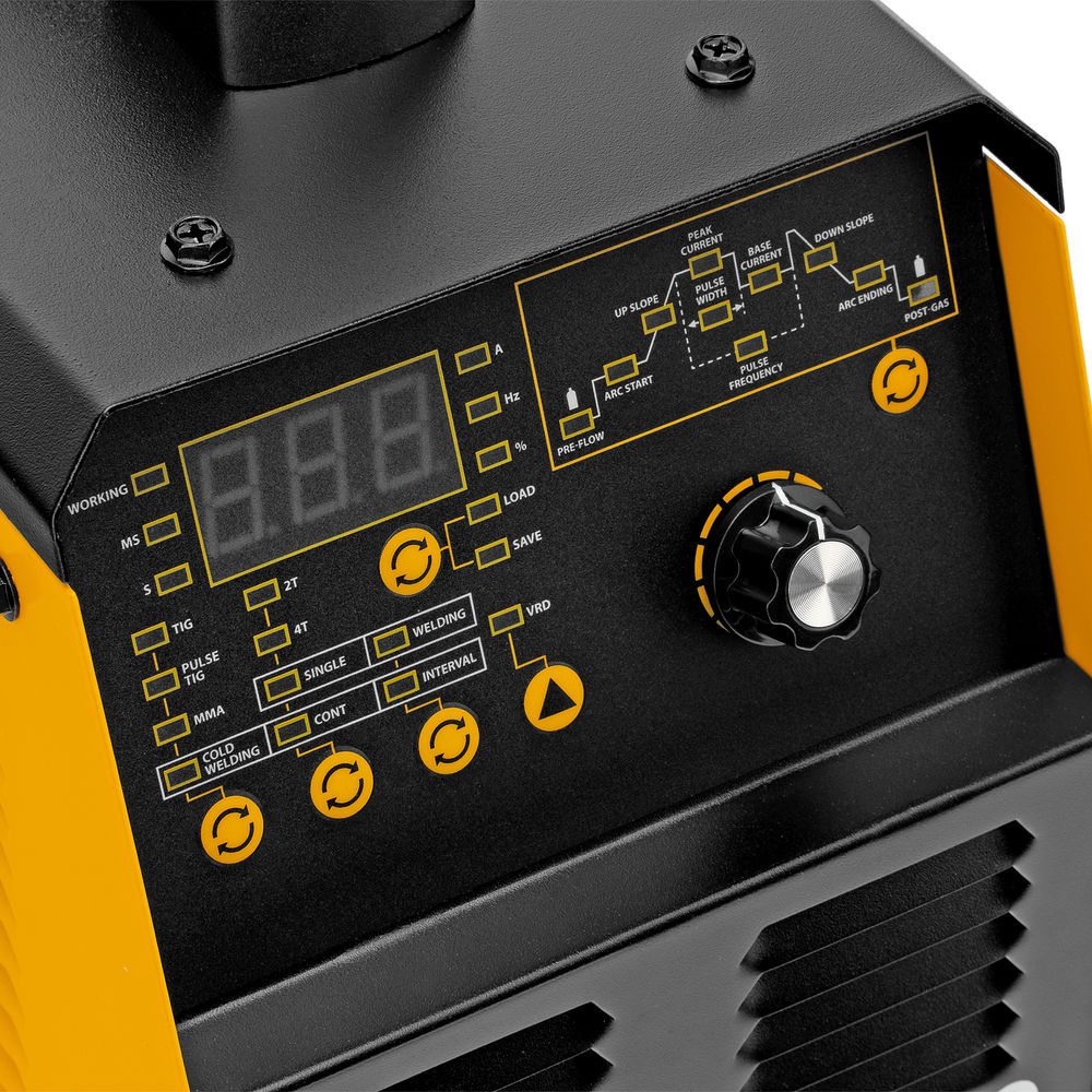 Аппарат инвертор. аргонодуговой сварки ITIG-200 DС Pulse Cold Weld, 200 А, ПВ 60% Denzel (94329)