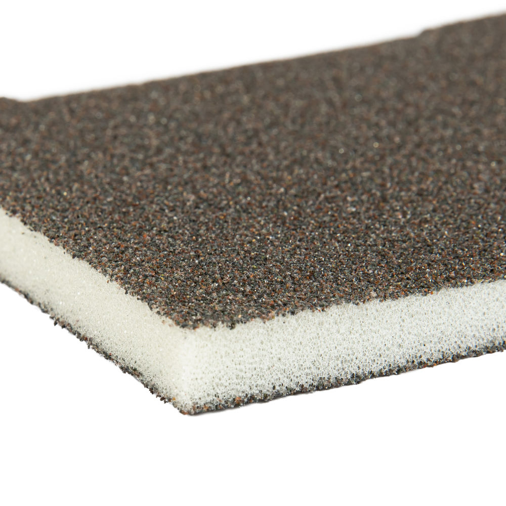 Губка для шлифования, 125 х 100 х 10 мм, мягкая, 3 шт, P 60/80, P 60/100, P 80/120 Matrix (75715)