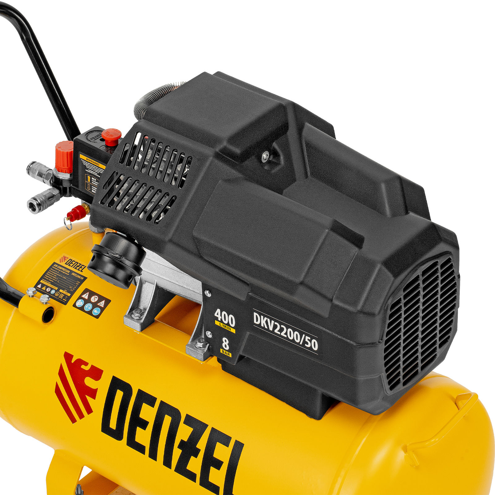 Компрессор воздушный DKV2200/50, Х-PRO 2.2 кВт, 400 л/мин, 50 л Denzel (58083)