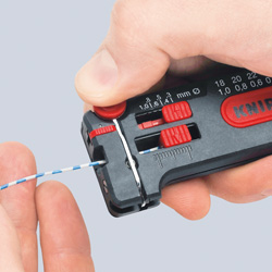 Мини-стриппер для тонких медных кабелей, O 0.12-0.4 мм AWG 36-26, SB (KN-1280040SB)