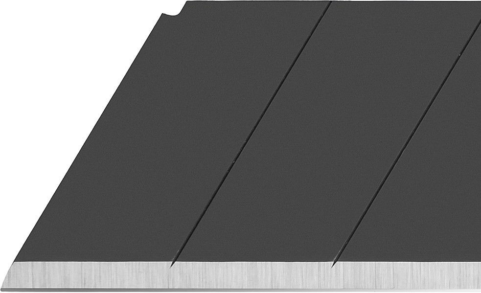 Черные сегментированные лезвия EXCEL BLACK 18 мм, 10 шт, в пластиковом кейсе + блистер, особо острые OLFA OL-LBB-10B