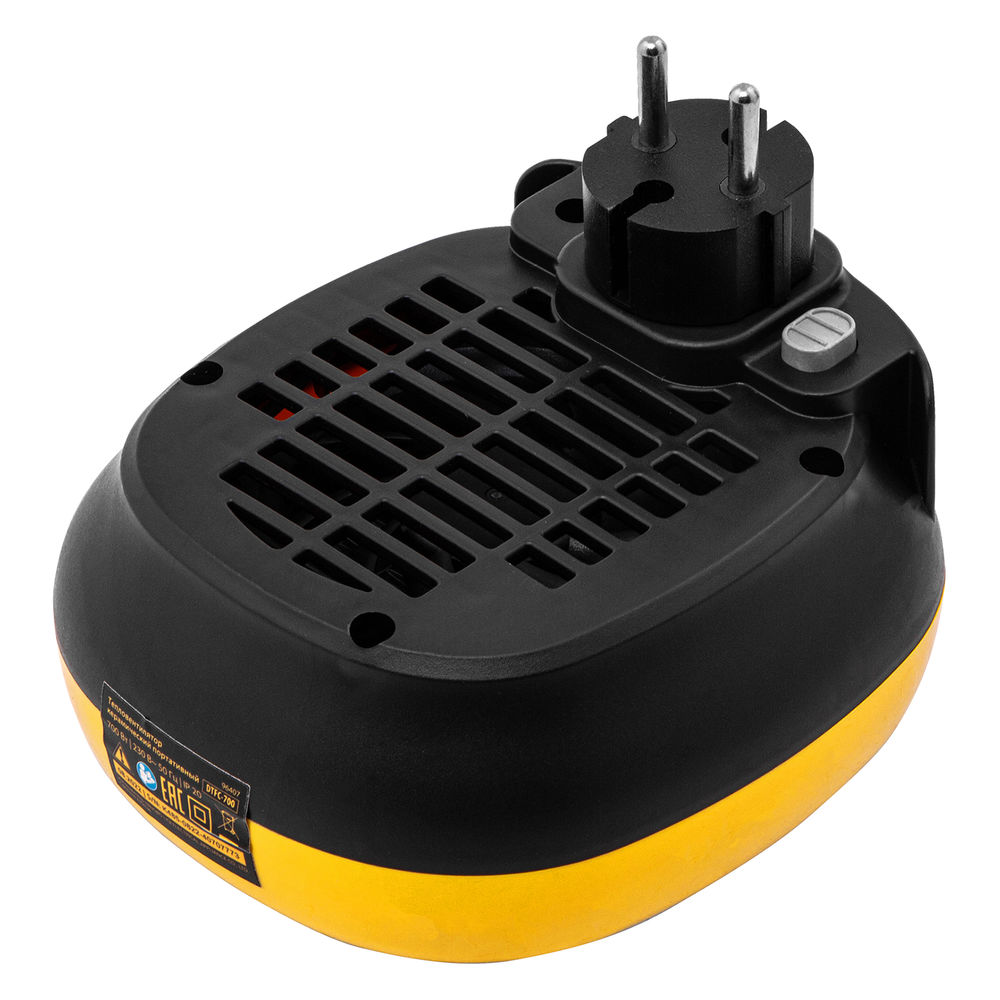 Тепловентилятор портативный керамический DTFC-700, 3 реж. вентилятор, нагрев 700 Вт Denzel (96407)