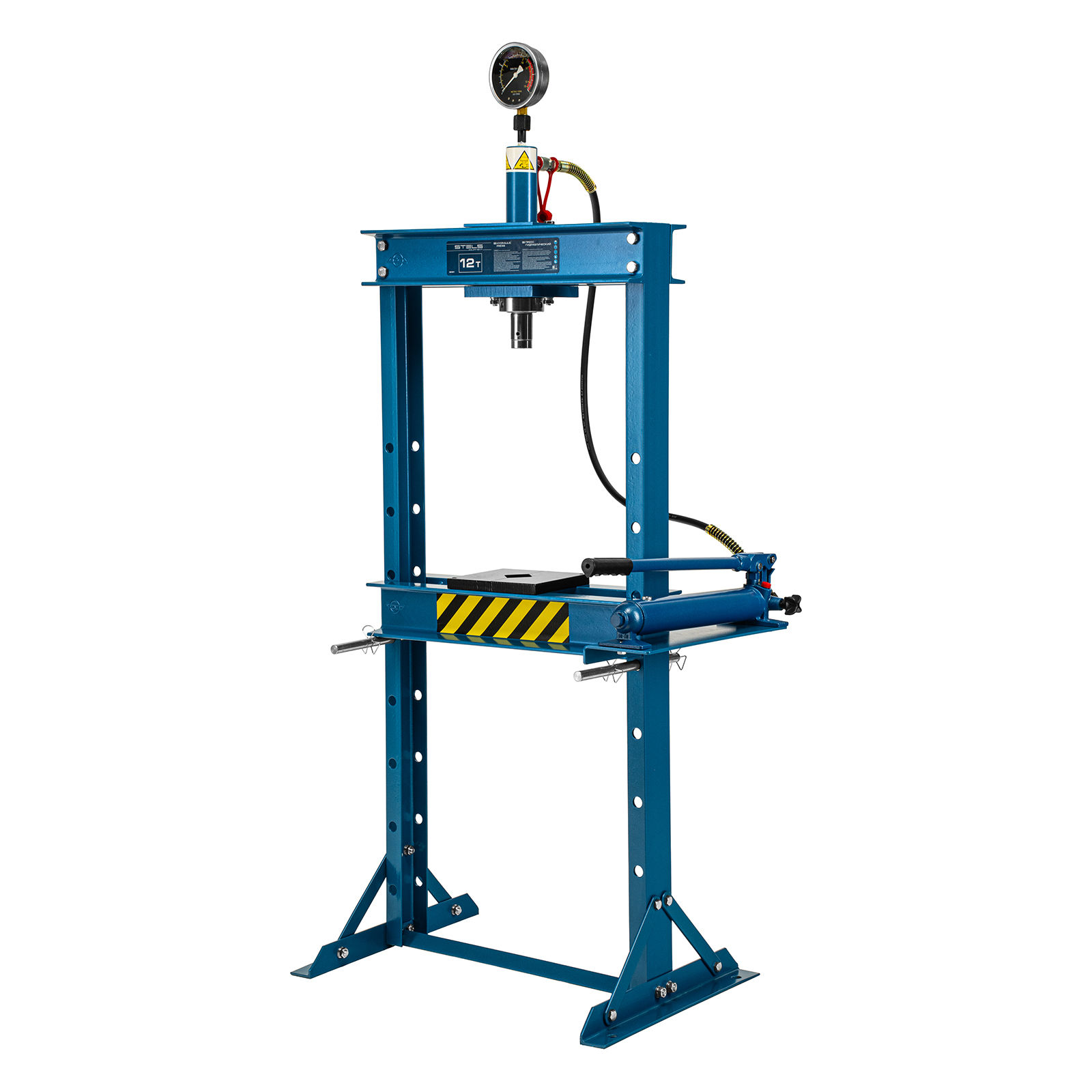 Пресс гидравлический с манометром, 12 т (комплект из 2 частей) Stels (52301)
