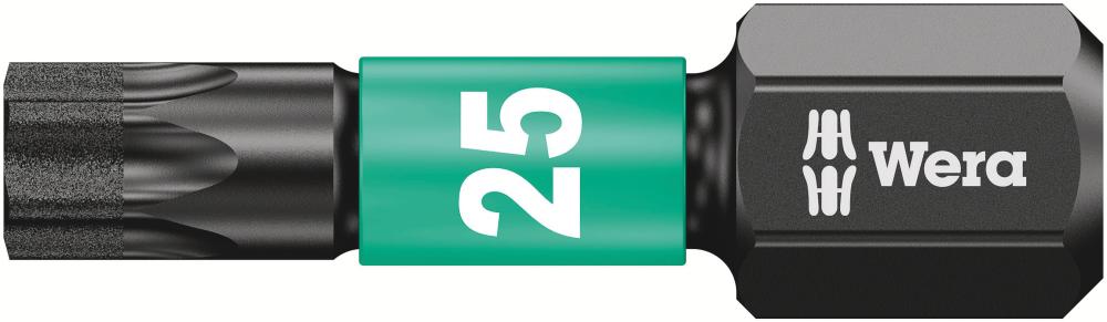 Бита ударная TX 25 x 25 мм алмаз 1/4 C6.3 Impaktor TORX серия 867/1 IMP DC Wera WE-057625