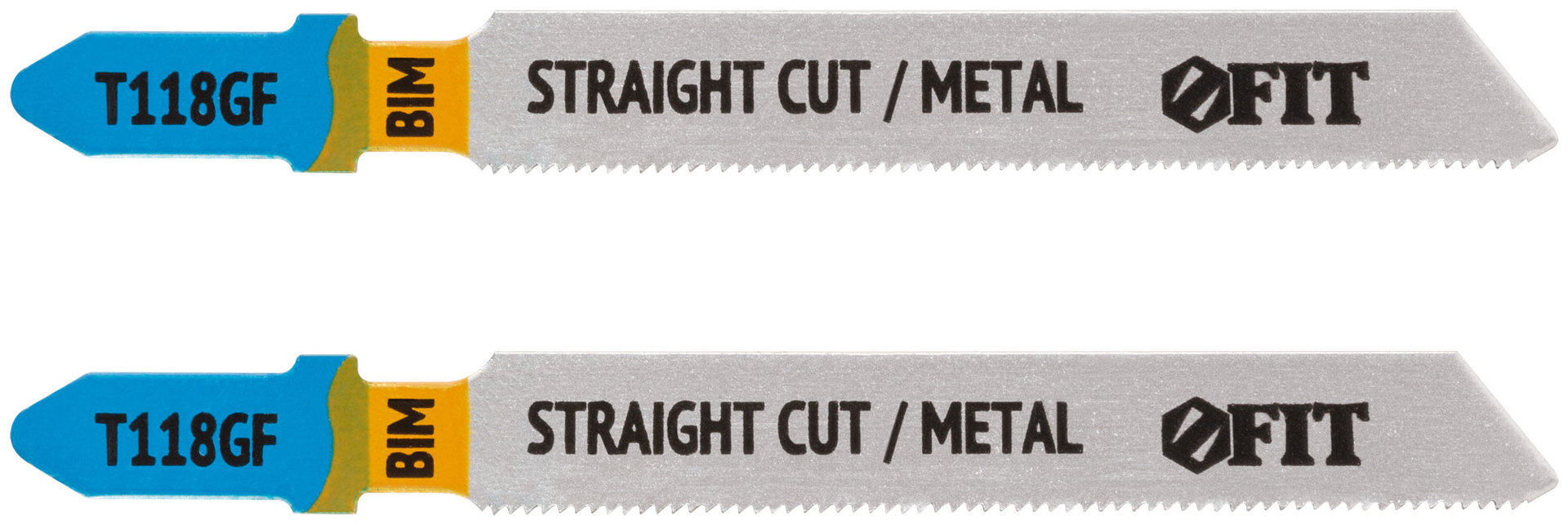 Полотна по металлу, Bimetal, фрезерованные, волнистые зубья, 76/51/0,8 мм (T118GF), 2 шт. (40915)