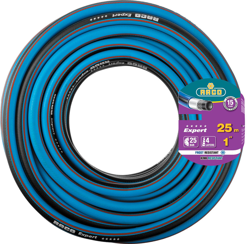 Поливочный шланг EXPERT 1, 25 м, 25 атм, четырёхслойный, армированный RACO 40302-1-25_z01