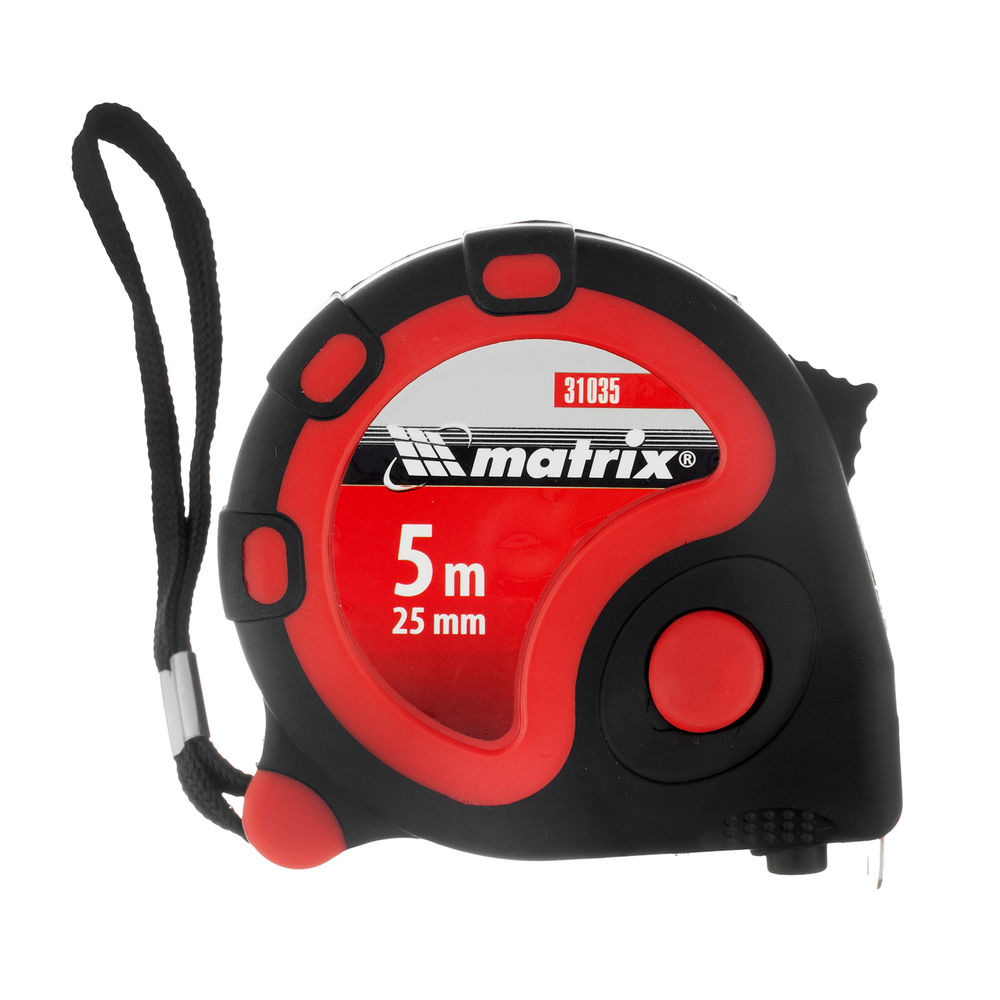 Рулетка Status 3 fixations,5 м х 25 мм,двухкомпонентный корпус,3 фиксации ленты Matrix