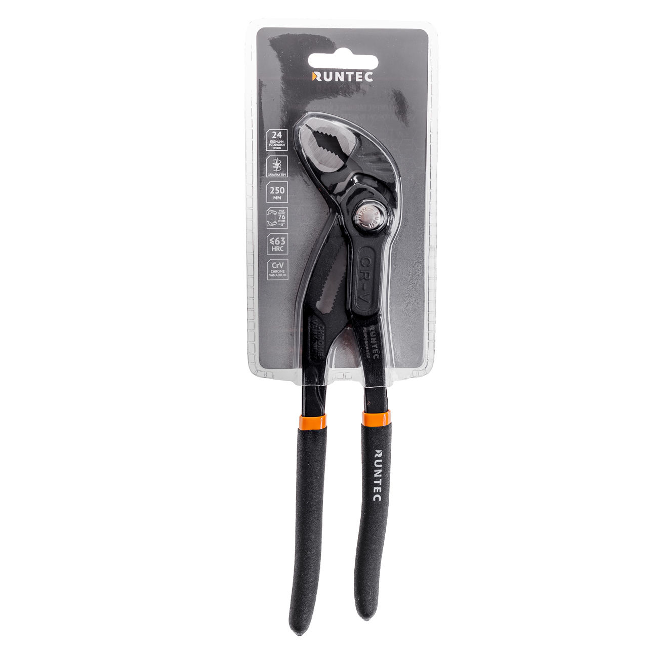 RUNTEC RT-PLA20250 Клещи переставные с кнопочным фиксатором RUNTEC CrV 250 мм (RT-PLA20250)