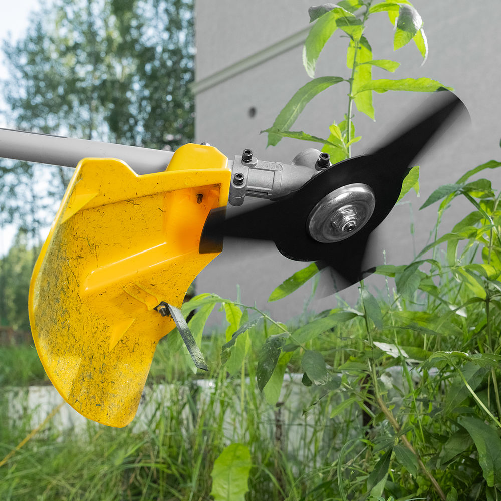 Триммер электрический TE-1200, 1200 Вт, 380 мм, катушка + диск, разборная штанга Denzel (96611)