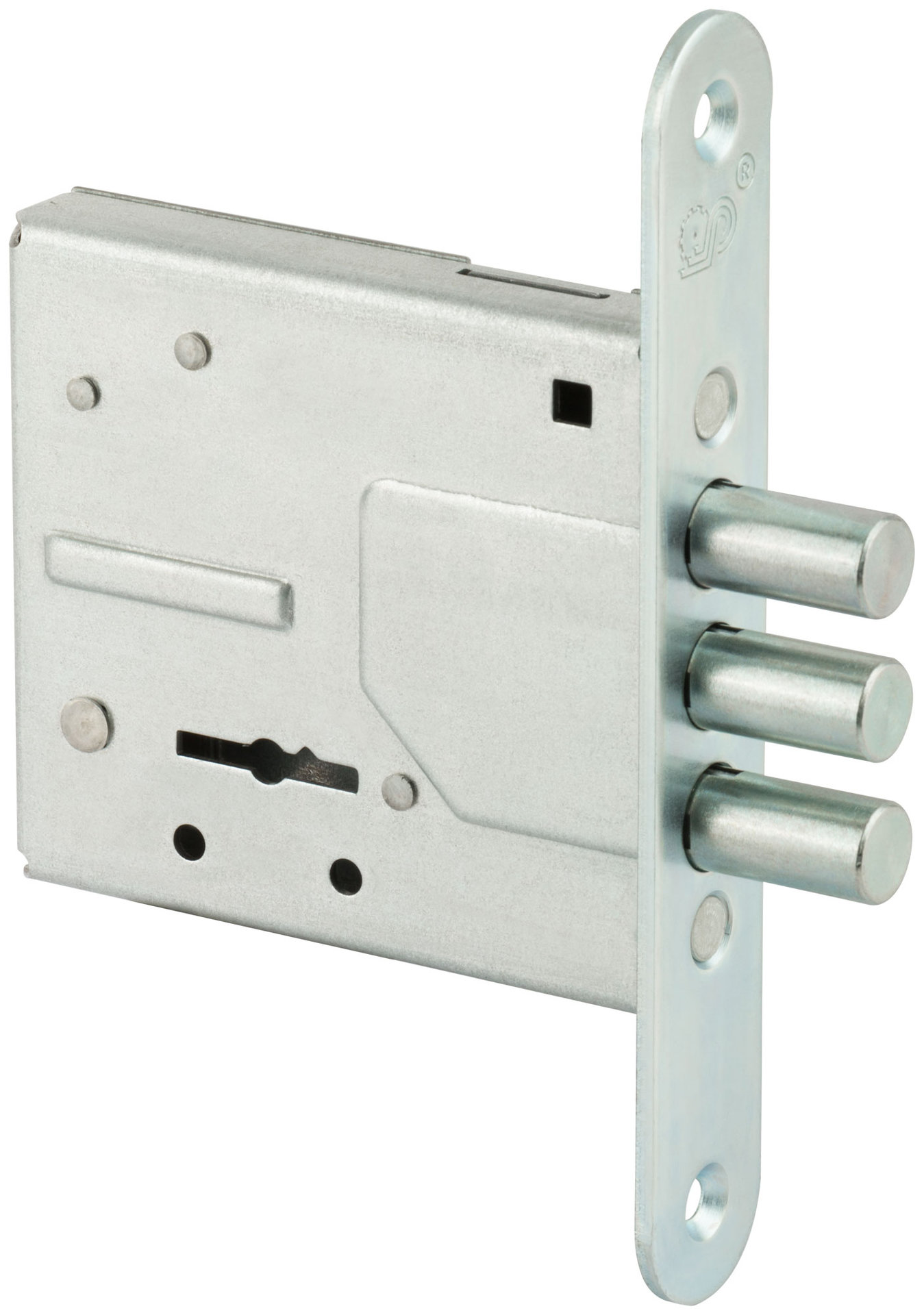 Замок врезной ЗВ8-4С, три круглых ригеля (66970)