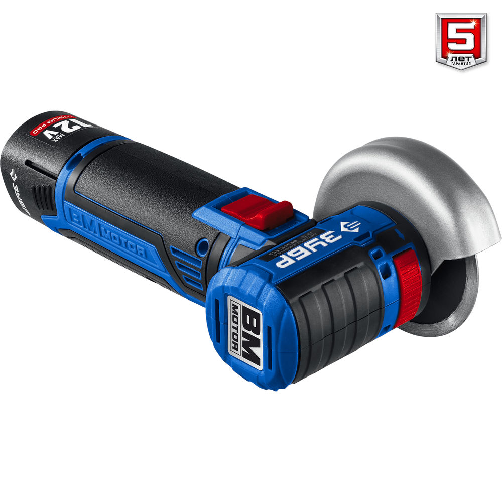 УШМ бесщеточная 12 В d76 мм 2 АКБ тип Т7 2 А·ч сумка Профессионал ЗУБР AB-76-22