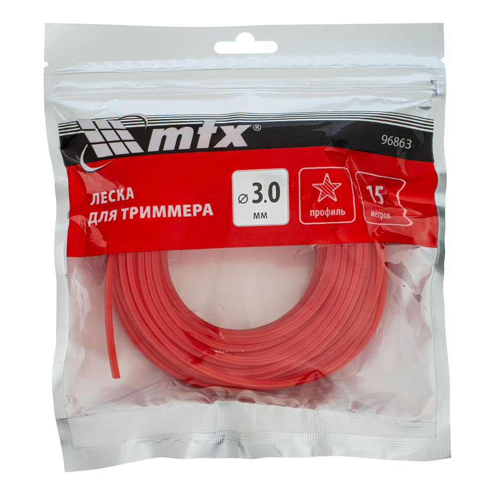 Леска для триммера звезда 3,0 мм х 15 м MTX (96863)