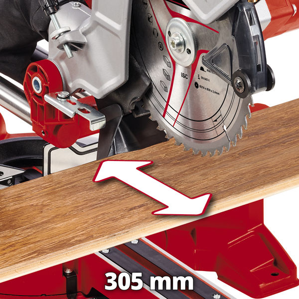 Пила торцовочная Einhell TC-SM 216, 1600Вт,216х30мм,пропил 65х305мм,лазер,диск 48 зб (4300380)