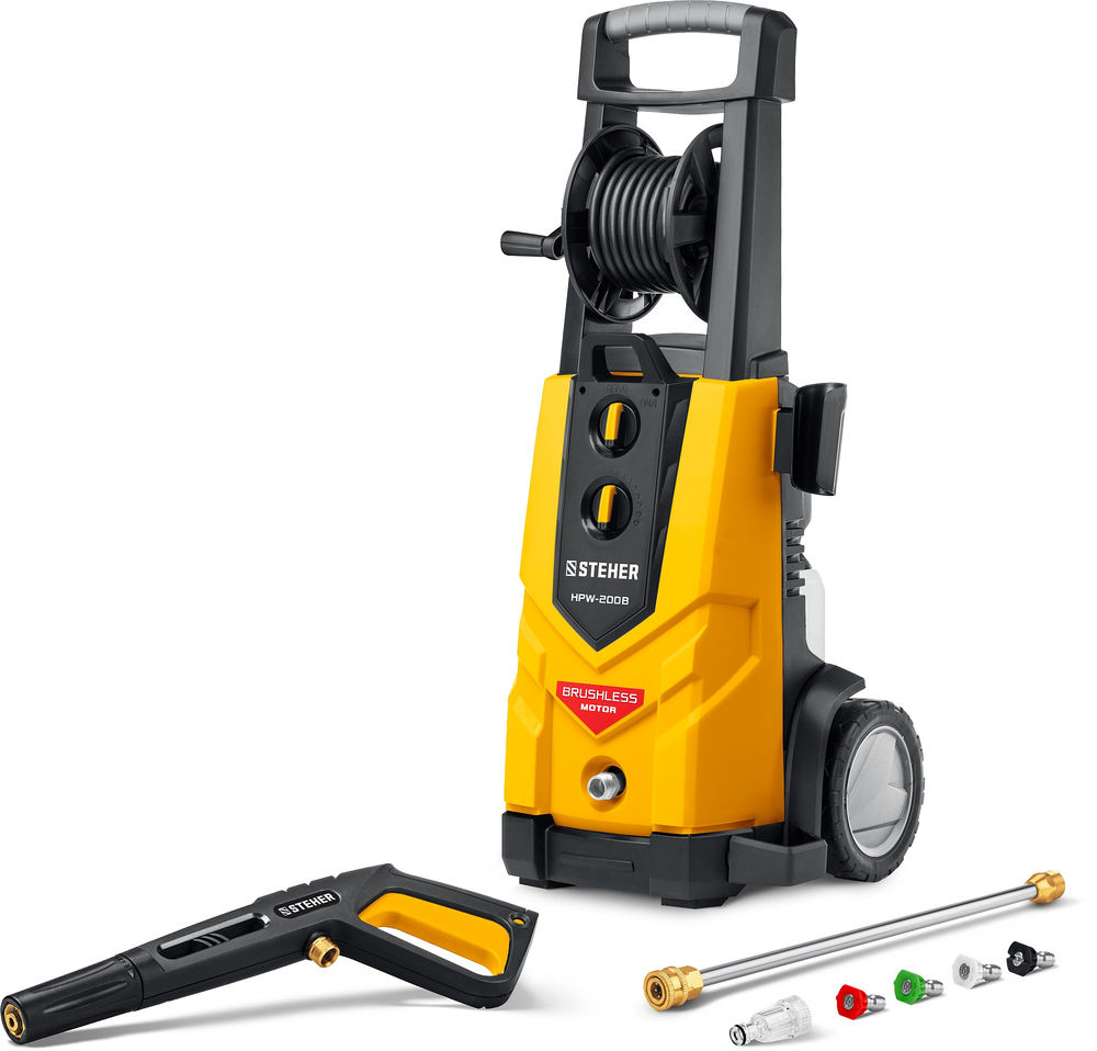 Мойка высокого давления 200 Атм, 2600 Вт, пистолет G-280 PRO STEHER HPW-200B