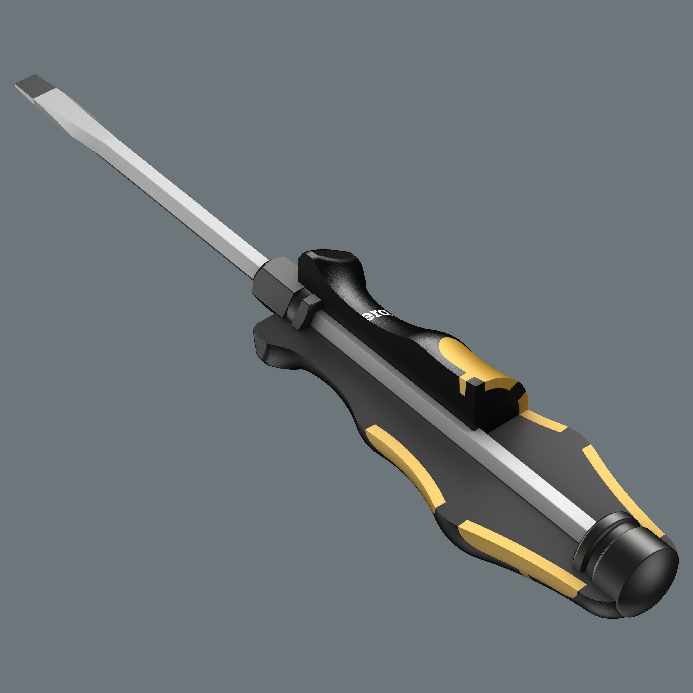 Отвёртка силовая шлицевая 2.5 x 14 x 250 мм вспомогательный шестигранник для работы с проблемным крепежом SL серия 932 A Wera WE-018274