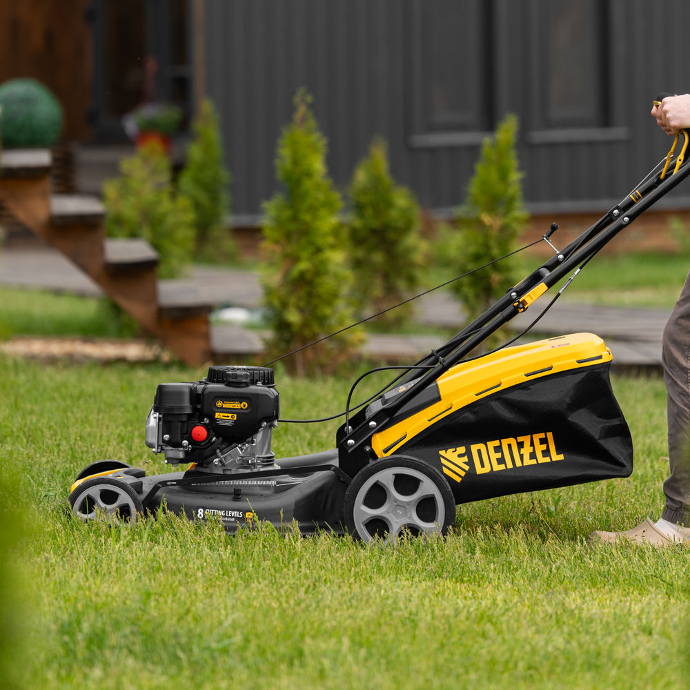 Газонокосилка бензиновая GLR-510SP-ZS, 171 см3, ширина 51 см, привод, травосборник 65 л Denzel (58825)