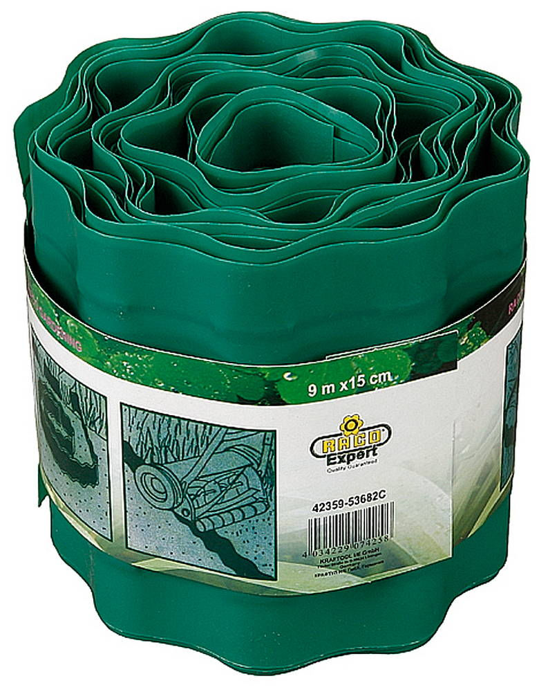 Бордюрная лента 15 см х 9 м, зеленая RACO 42359-53682C
