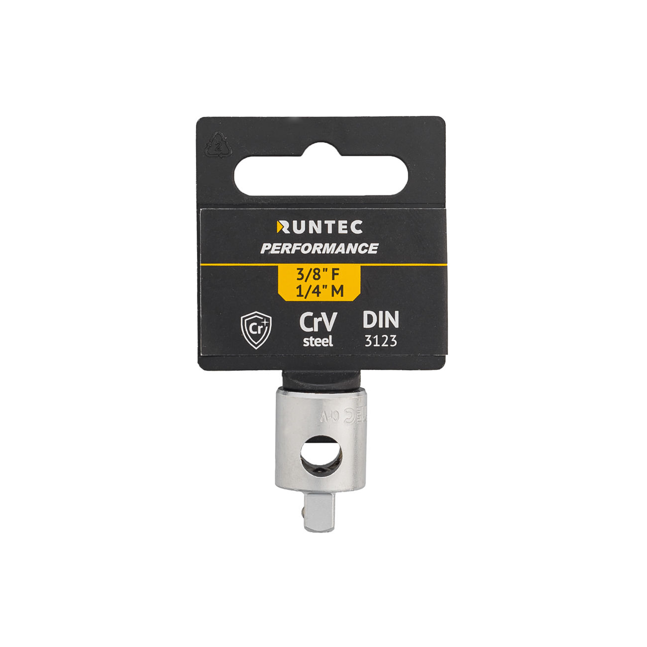 RUNTEC RT-H38A14O Переходник-адаптер с отверстием RUNTEC CrV, 3/8 F - 1/4 M (RT-H38A14O)