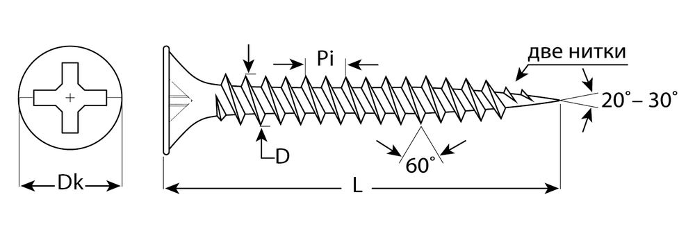 Саморез гипсокартон-металл фосфатированный 19 х 3.5 мм, 750 шт Профессионал СГМ ЗУБР 300011-35-019