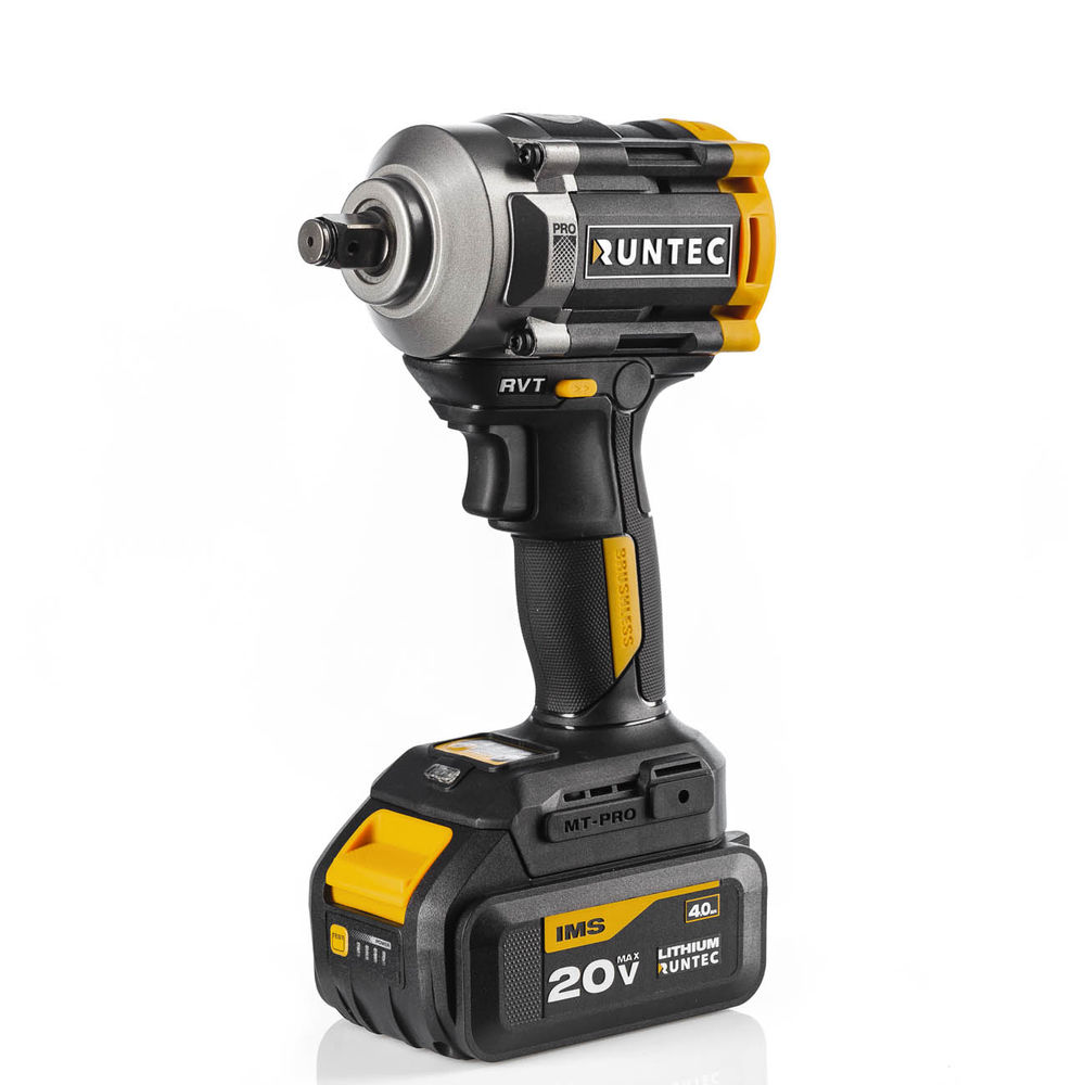 Гайковерт ударный аккумуляторный RUNTEC PRO 1/2, 20В, 2*4Ач, 650Нм, RUNTEC, RT-IW650