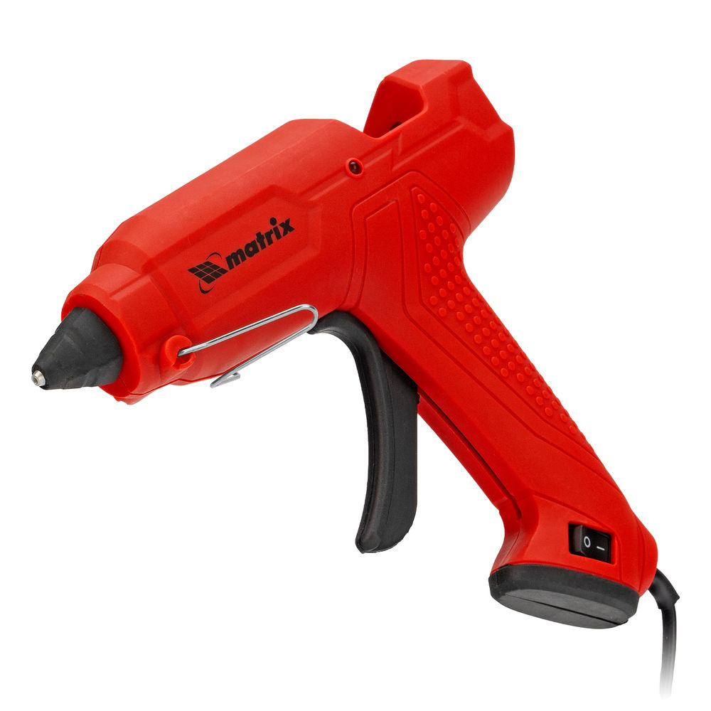Клеевой пистолет, 11 мм, 40 (100) Вт, 18 г/мин, выключатель и индикатор напряжения Matrix (93007)