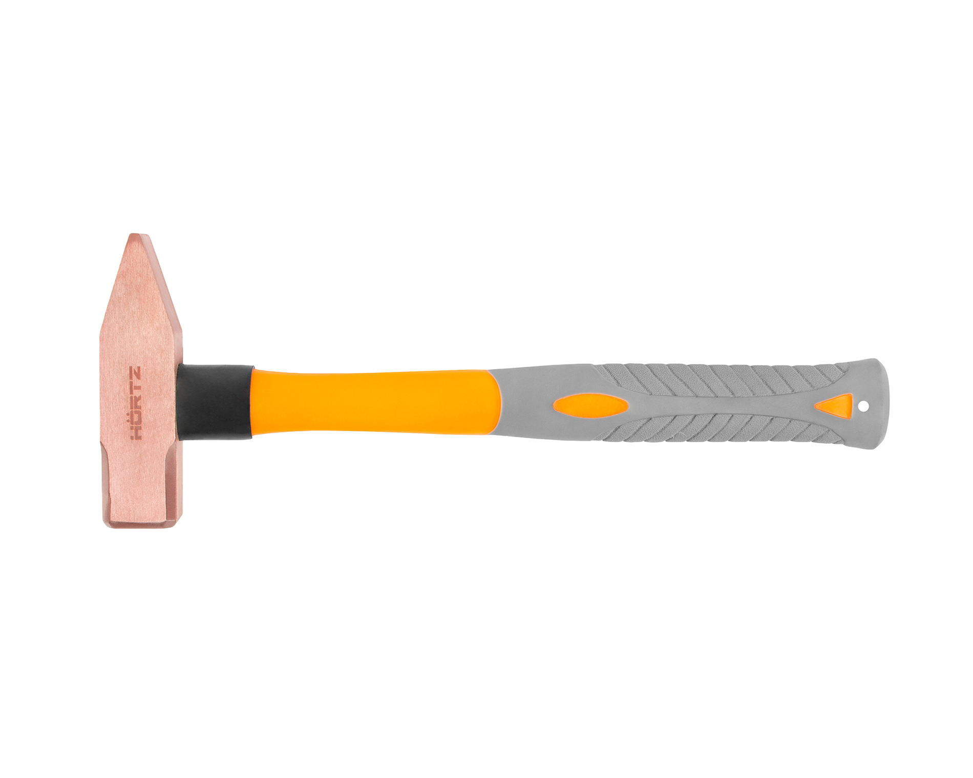 Молоток с поперечным бойком 3 кг BeCu рукоятка фибергласс искробезопасная 186-1010, HORTZ