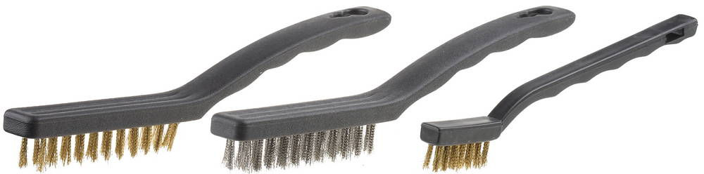 Щетка проволочная стальная 3 ряда, пластмассовая рукоятка STAYER 3515-H3