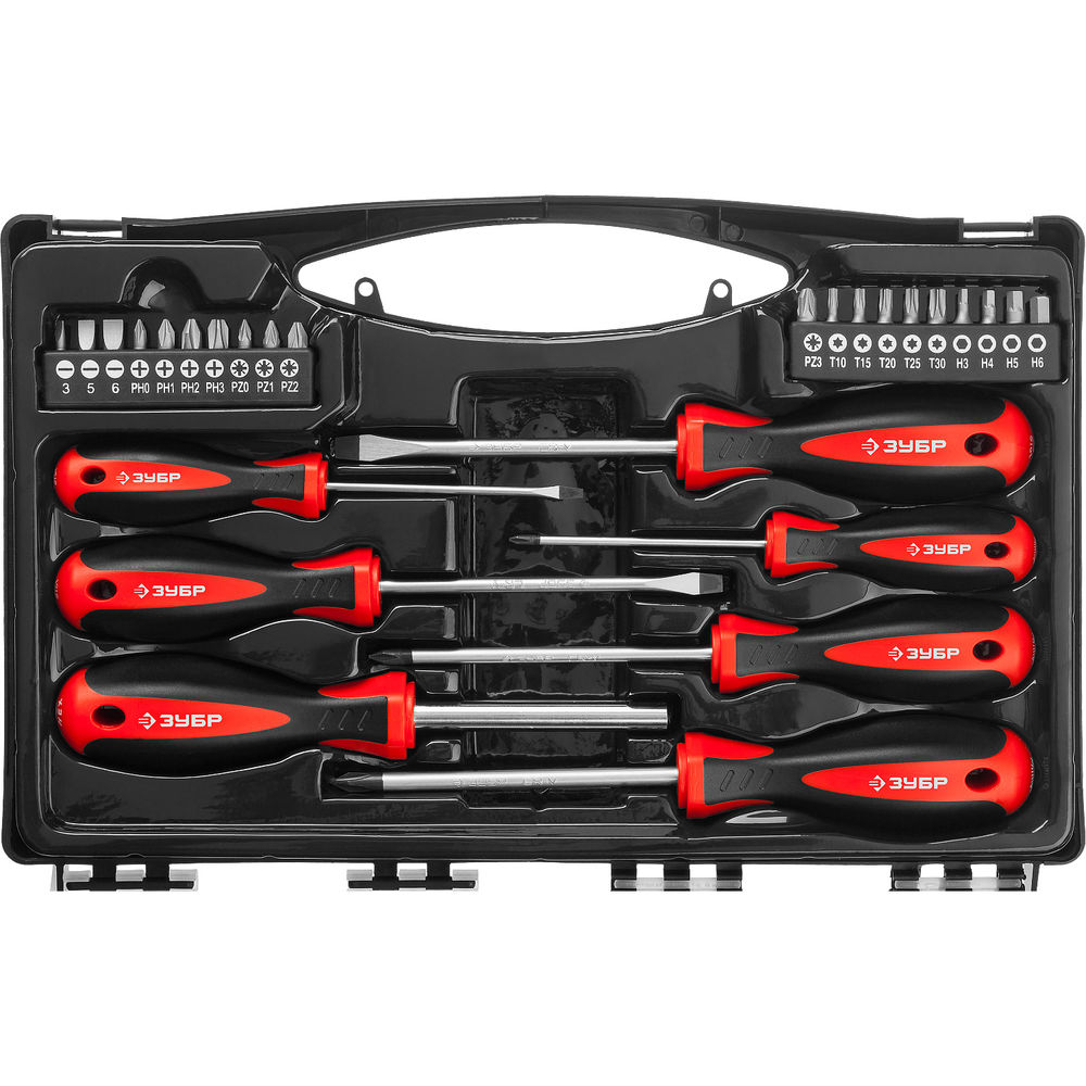 Набор отверток с насадками 27 предм. ЗУБР Универсал-27 25027