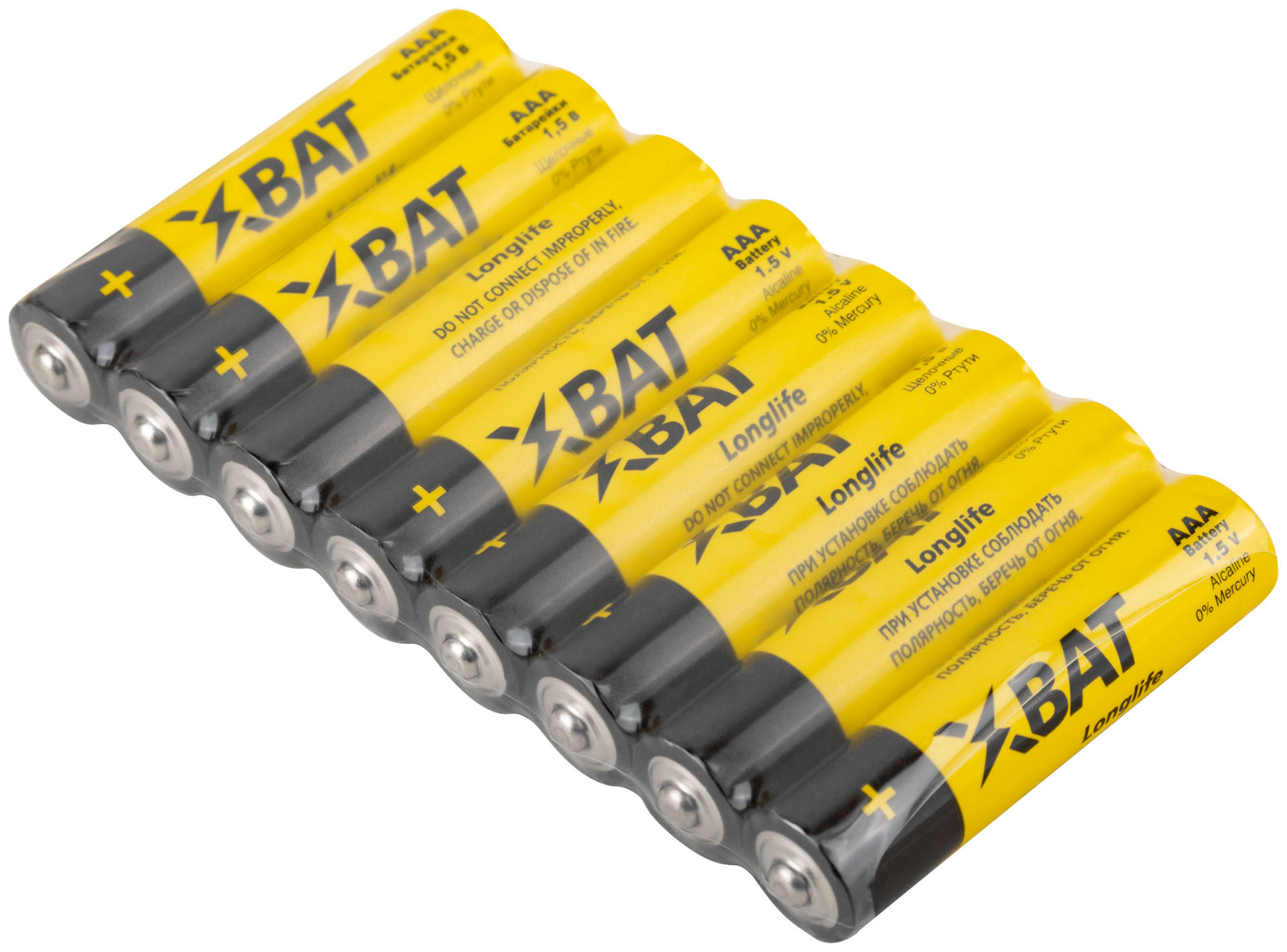 Батарейка щелочная, 1.5 В, тип АAА, 8 шт. (LR03-8B)