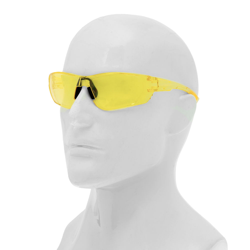 Очки защитные открытые, поликарбонатные, желтая линза Denzel (89199)